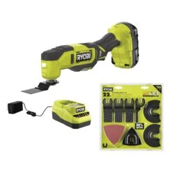 Ryobi ONE+ 18V Cordless Multi-Tool Kit With 2.0 Ah Battery, Charger, And22-Piece Oscillating Blade Set
