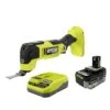 Ryobi ONE+ HP 18V 6.0 Ah Lithium-Ion HIGH PERFORMANCE Battery And Charger Kit With ONE+ HP 18V Brushless Multi-Tool