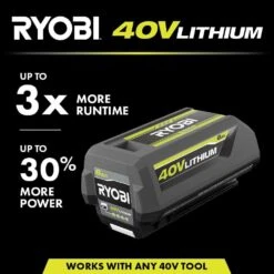 Ryobi 40V Lithium-Ion 6.0 Ah Battery And Rapid Charger Starter Kit -Ryobi Store ryobi outdoor power batteries chargers op4060506 40 1000