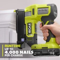 Ryobi ONE+ 18V Cordless Airstrike 23-Gauge Pin Nailer With 2.0 Ah Lithium-Ion Battery -Ryobi Store ryobi pin nailers pcl310b pbp006 40 1000