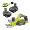 Ryobi ONE+ 18V Lithium-Ion 4.0 Ah Compact Battery (2-Pack) And Charger Kit With Cordless ONE+ Planer