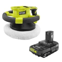 Ryobi ONE+ 18V Cordless 10 In. Variable Speed Random Orbit Buffer With ONE+ 18V 2.0 Ah Lithium-Ion Battery
