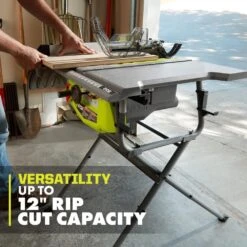 Ryobi 15 Amp 10 In. Compact Portable Corded Jobsite Table Saw With Folding Stand -Ryobi Store ryobi portable table saws rts12 1d 1000