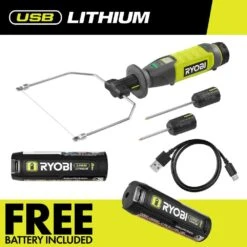 Ryobi USB Lithium Hot Wire Foam Cutter Kit With 2.0 Ah Battery, Charging Cable, And FREE USB Lithium 2.0 Ah Battery