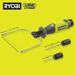 Ryobi USB Lithium Hot Wire Foam Cutter Kit W/ 2.0 Ah Lithium-ion Battery, Charging Cable, & 2.0 Ah Batteries (2-Pack) -Ryobi Store ryobi power cutting tools fvh64k fvb202 4f 1000 1