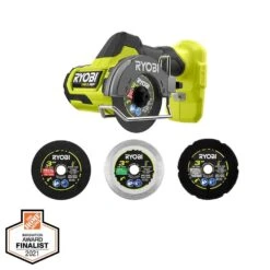 Ryobi ONE+ HP 18V Brushless Cordless Compact Cut-Off Tool (Tool Only) With Extra 3 In. Cut-Off Wheels (3-Pack)