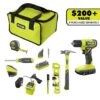 Ryobi ONE+ 18V Cordless 3/8 In. Drill Kit With 1.5 Ah Battery, Charger, And 53 Accessories