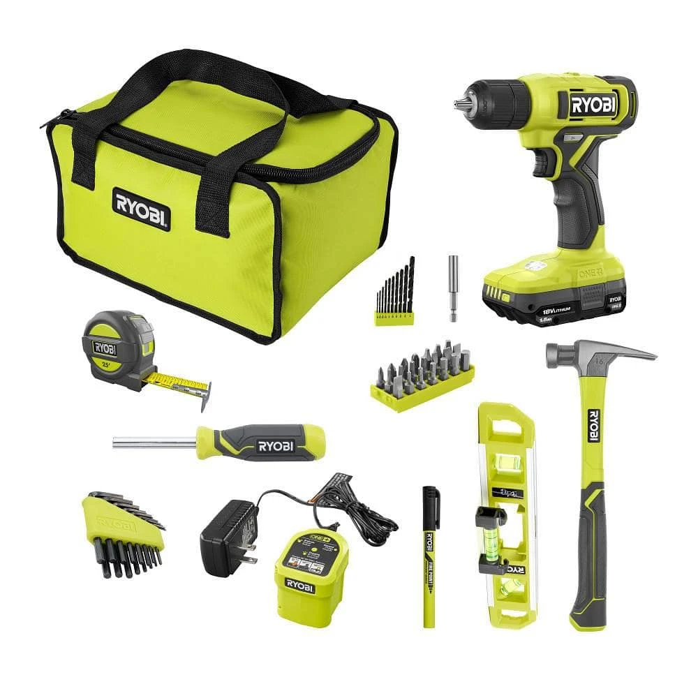 Ryobi ONE+ 18V Cordless 3/8 In. Drill Kit With 1.5 Ah Battery, Charger, And 53 Accessories 11 Ryobi ONE+ 18V Cordless 3/8 In. Drill Kit With 1.5 Ah Battery, Charger, And 53 Accessories - Image 11