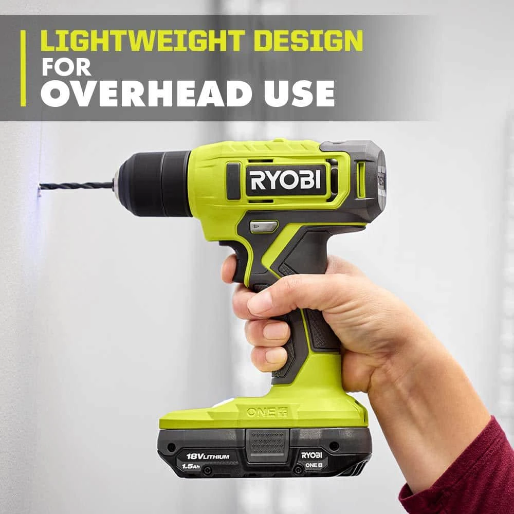 Ryobi ONE+ 18V Cordless 3/8 In. Drill/Driver Kit With 1.5 Ah Battery And Charger 5 Ryobi ONE+ 18V Cordless 3/8 In. Drill/Driver Kit With 1.5 Ah Battery And Charger - Image 5