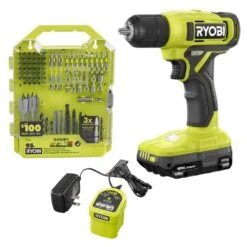 Ryobi ONE+ 18V Cordless 3/8 In. Drill/Driver Kit With 1.5 Ah Battery, Charger, And Drill And Drive Kit (95-Piece)