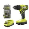 Ryobi ONE+ 18V Cordless 1/2 In. Drill/Driver Kit With 1.5 Ah Battery, Charger, And Diamond Grit Driving Set (52-Piece)