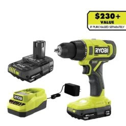 Ryobi ONE+ 18V Cordless 1/2 In. Drill/Driver Kit With (2) 1.5 Ah Batteries And Charger