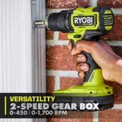 Ryobi ONE+ HP 18V Brushless Cordless Compact 1/2in. Drill/Driver Kit With (2) 1.5 Ah Batteries And Charger -Ryobi Store ryobi power drills psbdd02k2 4f 1000
