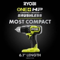 Ryobi ONE+ HP 18V Brushless Cordless Compact 1/2in. Drill/Driver Kit With (2) 1.5 Ah Batteries And Charger -Ryobi Store ryobi power drills psbdd02k2 a0 1000