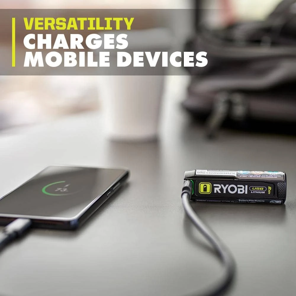 Ryobi USB Lithium 2.0 Ah Lithium Rechargeable Battery (3-Pack) 4 Ryobi USB Lithium 2.0 Ah Lithium Rechargeable Battery (3-Pack) - Image 4