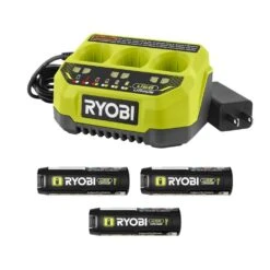 Ryobi USB Lithium 3.0 Ah Lithium-Ion Rechargeable Battery (3-Pack) With USB Lithium 3-Port Charger