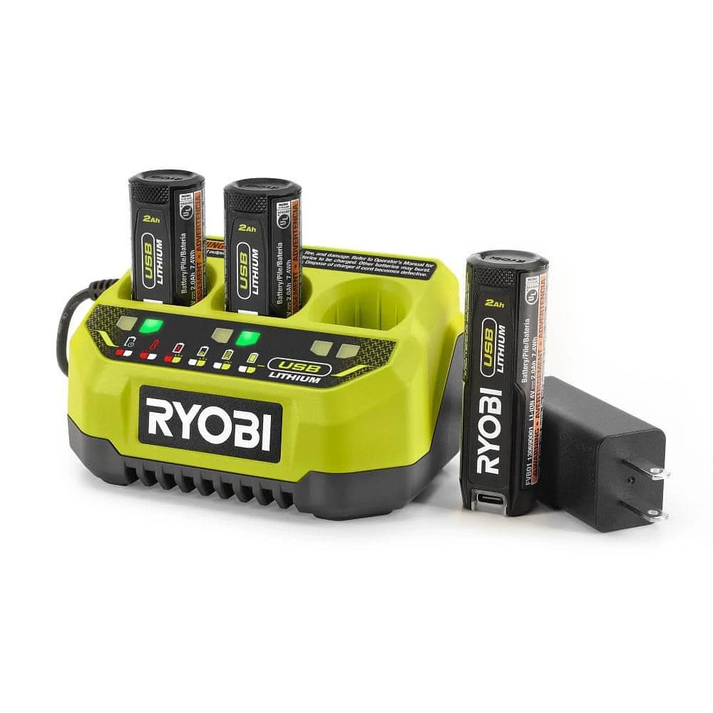 Ryobi USB Lithium 3-Port Charger With USB Lithium 3.0 Ah Lithium-Ion Rechargeable Battery 10 Ryobi USB Lithium 3-Port Charger With USB Lithium 3.0 Ah Lithium-Ion Rechargeable Battery - Image 10