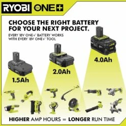 Ryobi ONE+ 18V 4.0 Ah Lithium-Ion Battery (2-Pack) -Ryobi Store ryobi power tool batteries p145 c3 1000