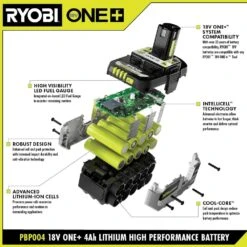 Ryobi ONE+ 18V 4.0 Ah Lithium-Ion HIGH PERFORMANCE Battery (3-Pack) -Ryobi Store ryobi power tool batteries pbp004 3 40 1000