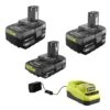 Ryobi ONE+ 18V Lithium-Ion 4.0 Ah Battery, 2.0 Ah Battery, And Charger Kit WithONE+ 4.0 Ah Lithium-Ion Battery