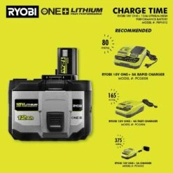 Ryobi ONE+ 18V 12.0 Ah Lithium-Ion HIGH PERFORMANCE Battery -Ryobi Store ryobi power tool batteries pbp1012 44 1000