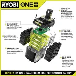 Ryobi ONE+ HP 18V 12.0 Ah Lithium Battery (2-Pack) -Ryobi Store ryobi power tool batteries pbp2012 40 1000
