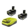 Ryobi ONE+ 18V Fast Charger With 6.0 Ah HIGH PERFORMANCE Battery (2-Pack)