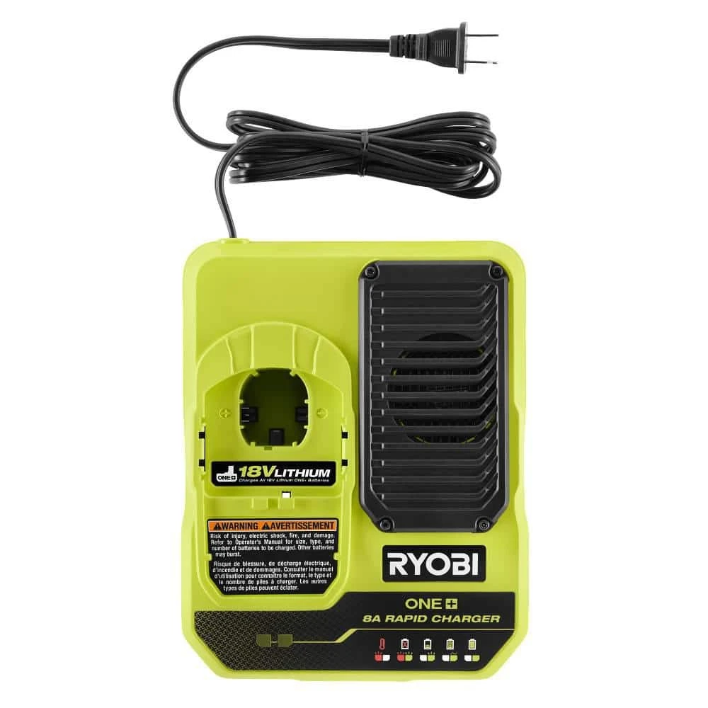 Ryobi ONE+ 18V 8A Rapid Charger With ONE+ 18V 8.0 Ah Lithium-Ion HIGH PERFORMANCE Battery 9 Ryobi ONE+ 18V 8A Rapid Charger With ONE+ 18V 8.0 Ah Lithium-Ion HIGH PERFORMANCE Battery - Image 9
