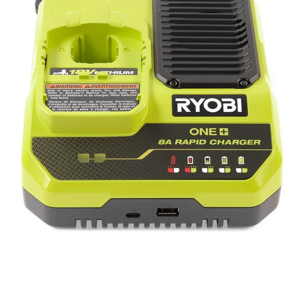 Ryobi ONE+ 18V 8A Rapid Charger With ONE+ 18V 8.0 Ah Lithium-Ion HIGH PERFORMANCE Battery 10 Ryobi ONE+ 18V 8A Rapid Charger With ONE+ 18V 8.0 Ah Lithium-Ion HIGH PERFORMANCE Battery - Image 10
