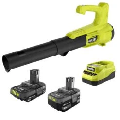 Ryobi ONE+ 18V Lithium-Ion Starter Kit With 2.0 Ah Battery, 4.0 Ah Battery, Charger And ONE+ 250 CFM Cordless Leaf Blower