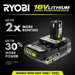 Ryobi ONE+ 18V HIGH PERFORMANCE Kit W/ (2) 4.0 Ah Batteries, 2.0 Ah Battery, Charger, & ONE+ 250 CFM Cordless Leaf Blower -Ryobi Store ryobi power tool batteries psk108sb p21011btl 1d 1000
