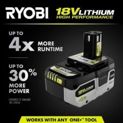 Ryobi ONE+ 18V HIGH PERFORMANCE Kit W/ (2) 4.0 Ah Batteries, 2.0 Ah Battery, Charger, & ONE+ 250 CFM Cordless Leaf Blower -Ryobi Store ryobi power tool batteries psk108sb p21011btl a0 1000