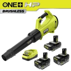 Ryobi ONE+ 18V HIGH PERFORMANCE Kit W/ (2) 4.0 Ah Batteries, 2.0 Ah Battery, Charger, & ONE+ HP 120 MPH 450 CFM Blower -Ryobi Store ryobi power tool batteries psk108sb p21014btl d4 1000