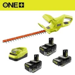Ryobi ONE+ 18V HIGH PERFORMANCE Kit W/ (2) 4.0 Ah Batteries, 2.0 Ah Battery, Charger, & ONE+ 18” Cordless Hedge Trimmer -Ryobi Store ryobi power tool batteries psk108sb p2607btl d4 1000