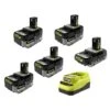 Ryobi ONE+ 18V HIGH PERFORMANCE Kit W/ (2) 4.0 Ah Batteries, 2.0 Ah Battery, Charger, & ONE+ 4.0 Ah HP Battery (2-Pack)