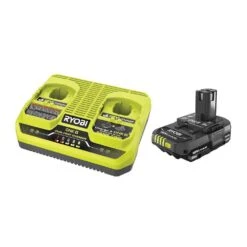 Ryobi ONE+ 18V 2.0 Ah Battery And Dual Port Charger Kit