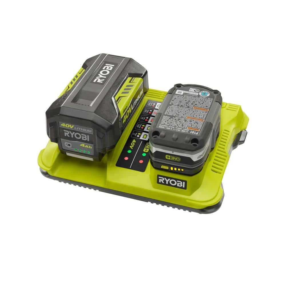 Ryobi ONE+ Lithium-Ion Dual Platform Charger For ONE+ 18V And 40-Volt Batteries 4 Ryobi ONE+ Lithium-Ion Dual Platform Charger For ONE+ 18V And 40-Volt Batteries - Image 4