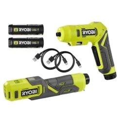 Ryobi USB Lithium 2-Tool Combo Kit With Screwdriver, Inflator, (2) 2.0 Ah USB Lithium Batteries, & (2) Charging Cables
