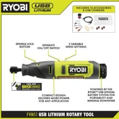Ryobi USB LITHIUM 2-Tool Combo Kit With Pumpkin Carving Tools -Ryobi Store ryobi power tool combo kits fvh101k2sb 40 1000