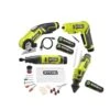 Ryobi USB Lithium 4-Tool Combo Kit W/ Screwdriver, Glue Pen, Rotary Tool, Power Cutter, Batteries, Charger, & 3.0 Ah Battery