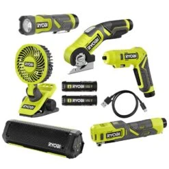 Ryobi USB Lithium-Ion Cordless 6-Tool Combo Kit With (2) 2Ah Batteries And USB Charging Cable
