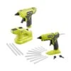 Ryobi ONE+ 18V Cordless 2-Tool Combo Kit With Dual Temperature Glue Gun And Compact Glue Gun (Tools Only)