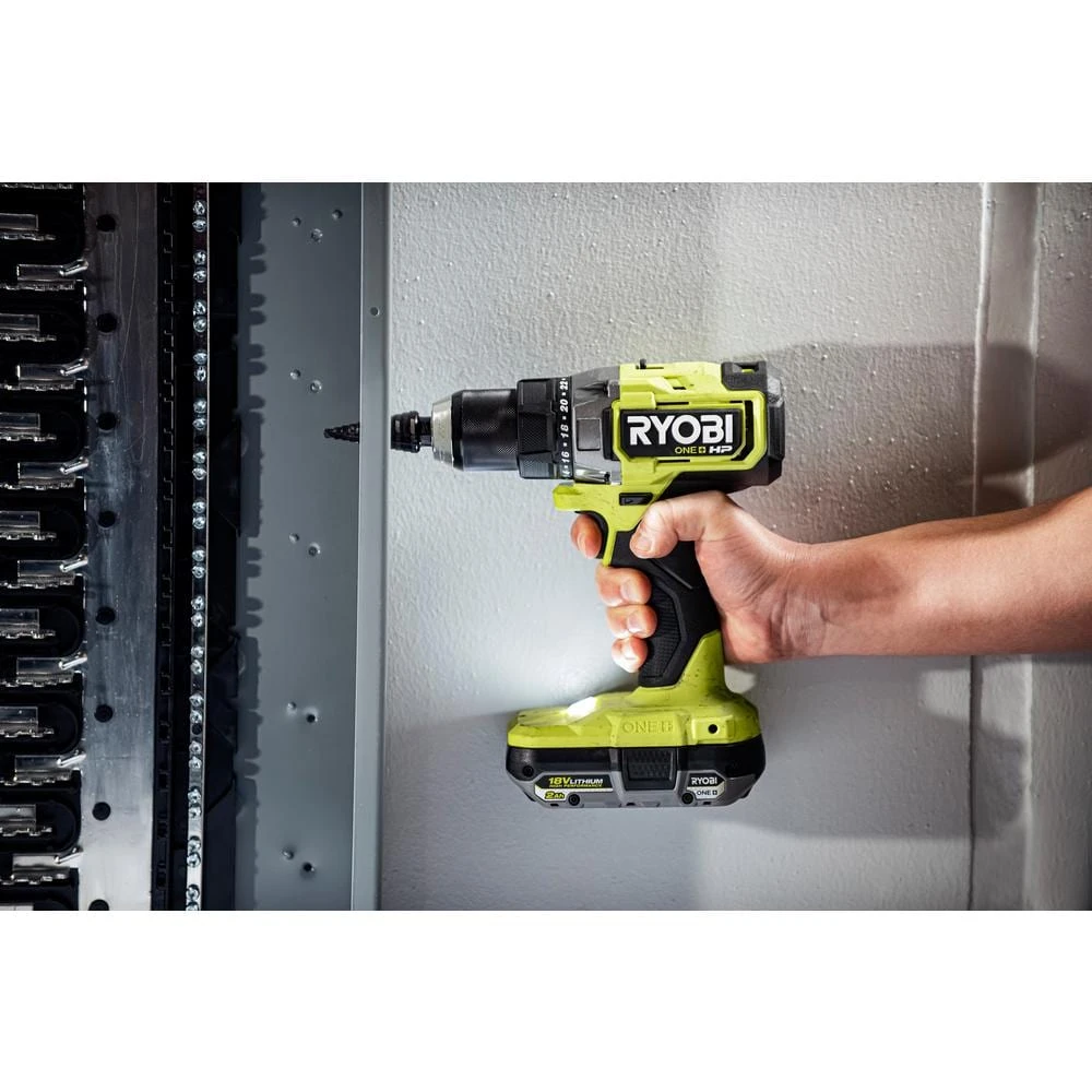 Ryobi ONE+ HP 18V Brushless Cordless 1/2 In. Drill/Driver And Impact Driver Kit W/(2) 2.0 Ah Batteries, Charger, And Bag 8 Ryobi ONE+ HP 18V Brushless Cordless 1/2 In. Drill/Driver And Impact Driver Kit W/(2) 2.0 Ah Batteries, Charger, And Bag - Image 8