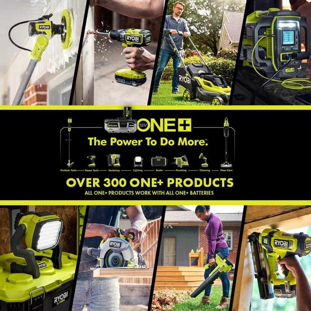 Ryobi ONE+ 18V Cordless 6-Tool Combo Kit With (2) Batteries, Charger, Accessories, And Tool Bag 14 Ryobi ONE+ 18V Cordless 6-Tool Combo Kit With (2) Batteries, Charger, Accessories, And Tool Bag - Image 14