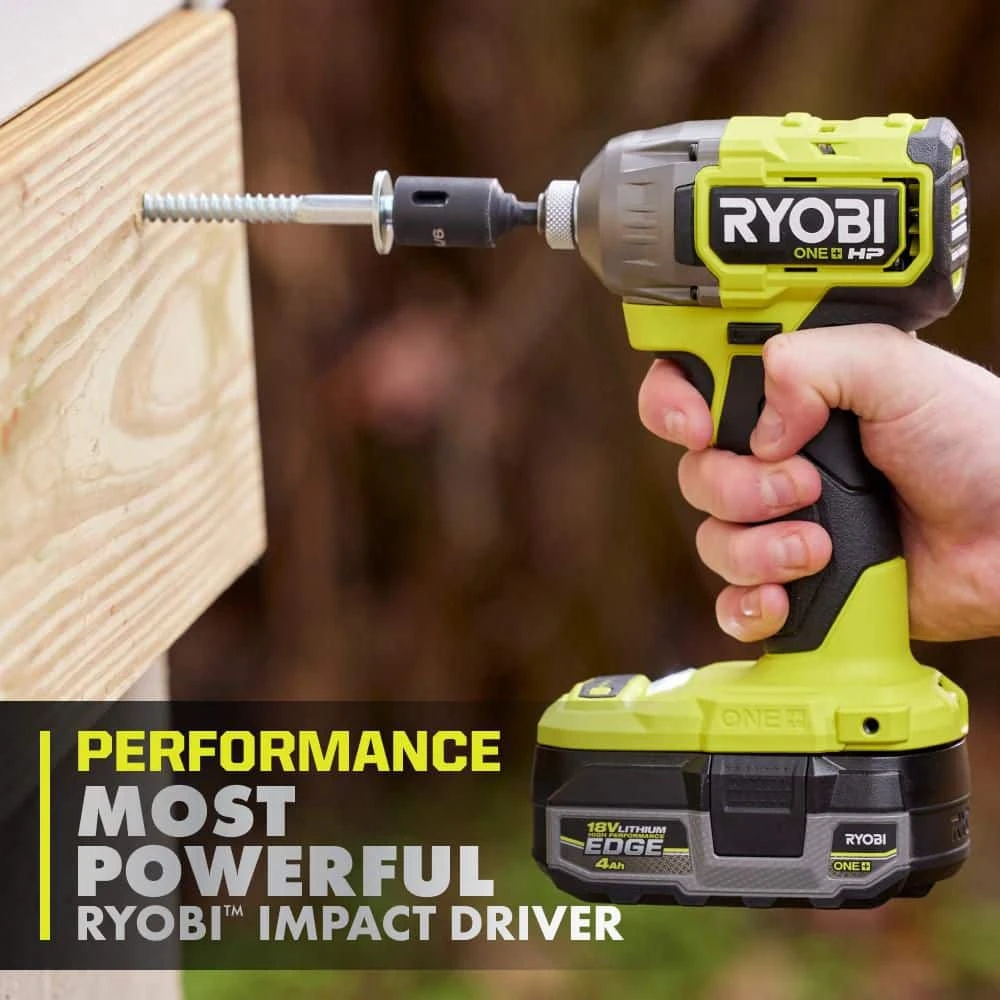 Ryobi ONE+ HP 18V Brushless Cordless 2-Tool Combo Kit With 4.0 Ah Battery, 2.0 Ah Battery, Charger, And Bag 6 Ryobi ONE+ HP 18V Brushless Cordless 2-Tool Combo Kit With 4.0 Ah Battery, 2.0 Ah Battery, Charger, And Bag - Image 6