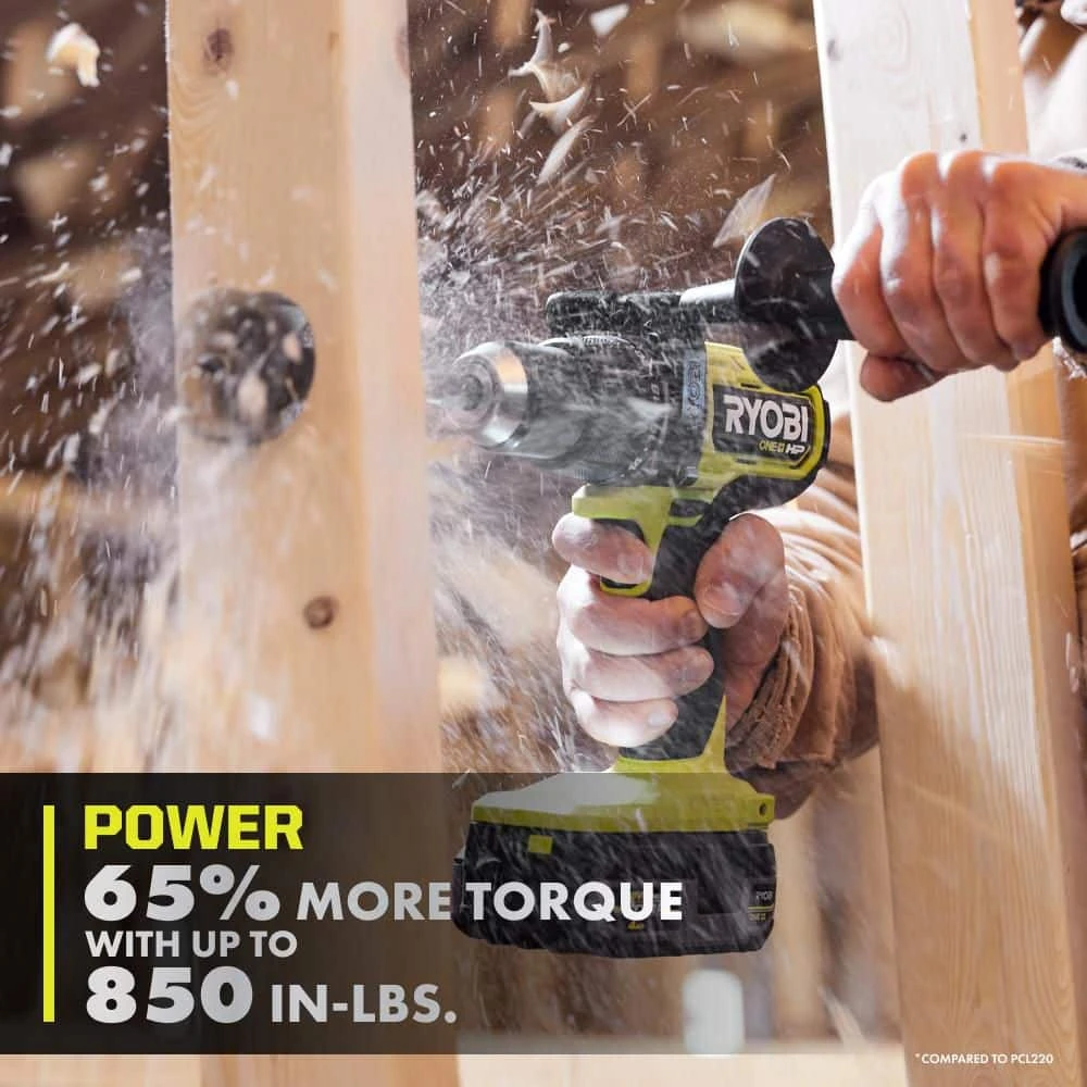 Ryobi ONE+ HP 18V Brushless Cordless 2-Tool Combo Kit With 4.0 Ah Battery, 2.0 Ah Battery, Charger, And Bag 7 Ryobi ONE+ HP 18V Brushless Cordless 2-Tool Combo Kit With 4.0 Ah Battery, 2.0 Ah Battery, Charger, And Bag - Image 7