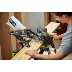 Ryobi ONE+ 18V Cordless 2-Tool Combo Kit With 7-1/4 In. Sliding Compound Miter Saw And AirStrike Brad Nailer (Tools Only) -Ryobi Store ryobi power tool combo kits pbt01b p321 4f 1000