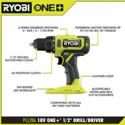 Ryobi ONE+ 18V Cordless 2-Tool Combo Kit With Drill/Driver, Impact Driver, (2) Batteries, Charger, & Driving Set (52-Piece) -Ryobi Store ryobi power tool combo kits pcl1200k2 a965201 40 1000