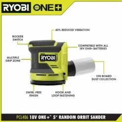Ryobi ONE+ 18V Cordless 2-Tool Combo Kit With Multi-Tool And 5 In. Random Orbit Sander (Tools Only) -Ryobi Store ryobi power tool combo kits pcl1207n a0 1000