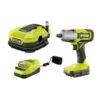 Ryobi ONE+ 18V Cordless 2-Tool Combo Kit With 1/2 In. Impact Wrench, Inflator, 2.0 Ah Battery, And Charger